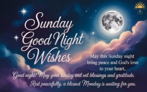 Sunday Good Night Wishes