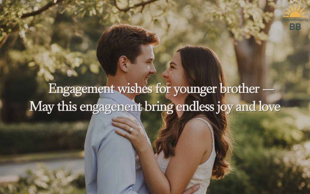 Engagement Wishes for Younger Brother