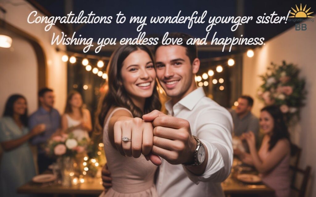 Engagement Wishes for Younger Sister