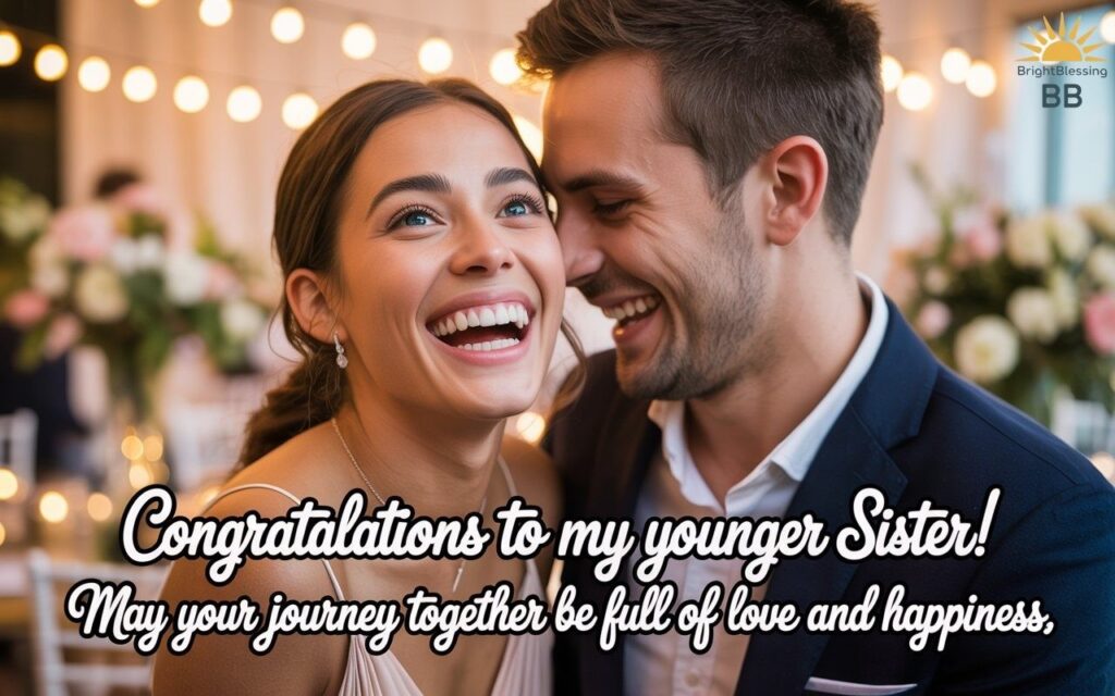 Engagement Wishes for Younger Sister