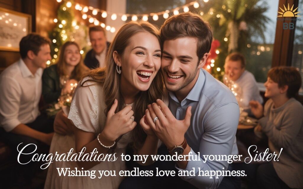 Engagement Wishes for Younger Sister