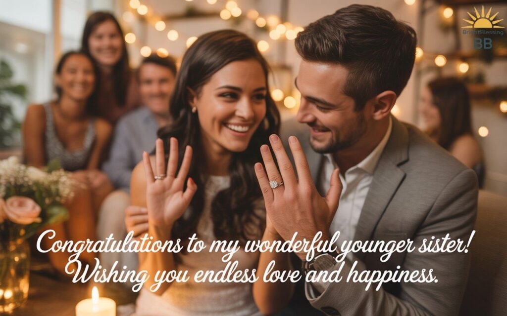 Engagement Wishes for Younger Sister