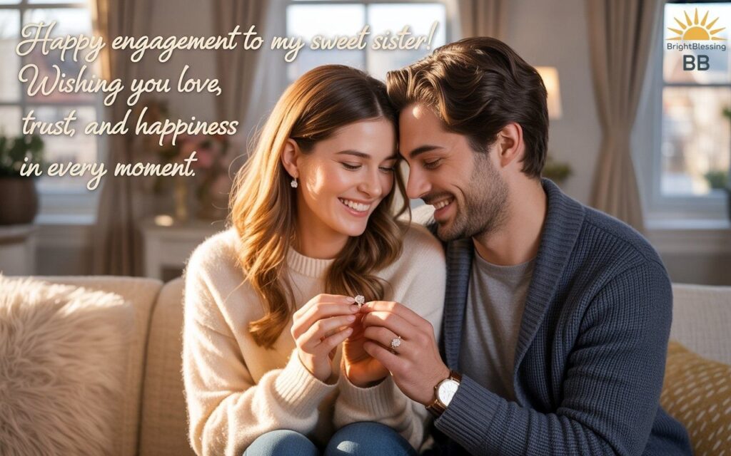 Engagement Wishes for Younger Sister