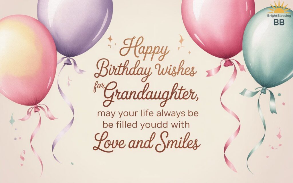 Happy Birthday Wishes for Granddaughter