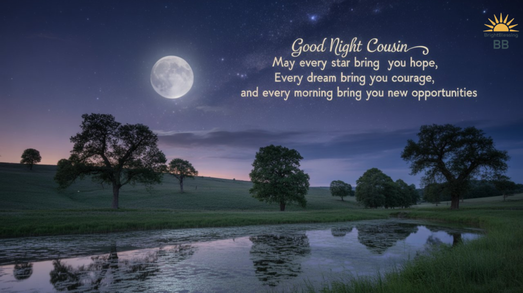 Good Night Wishes for Cousin
