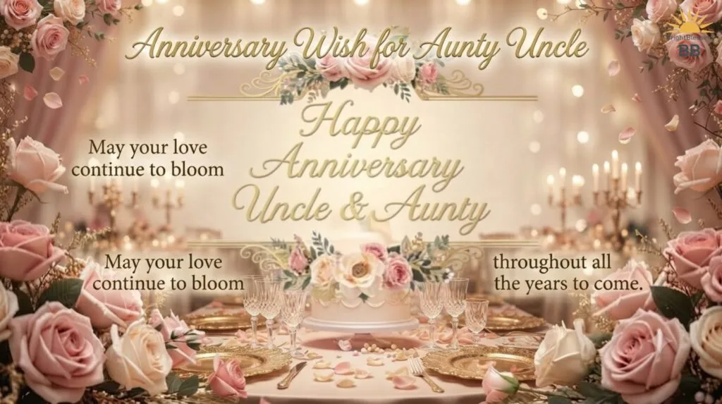 Anniversary Wish for Aunty Uncle