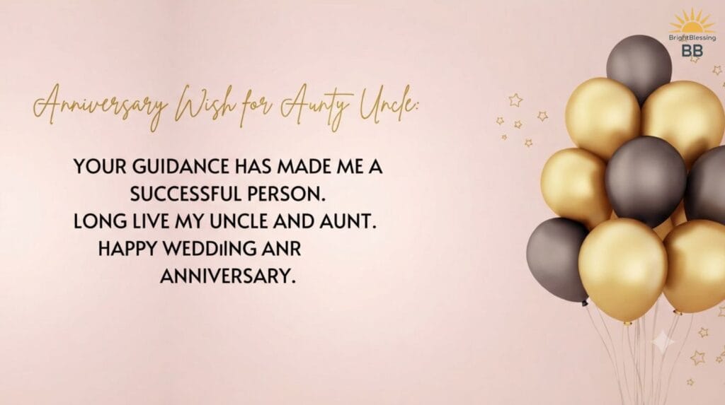 Anniversary Wish for Aunty Uncle