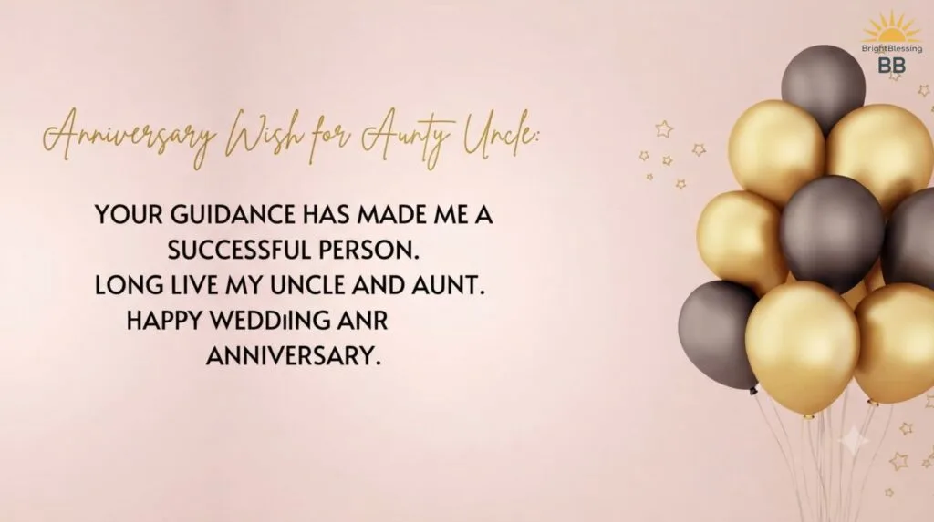 Anniversary Wish for Aunty Uncle